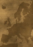 Fototapeta Mapy - old dirty grunge Europe map illustration