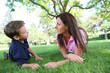 © Stephen Coburn - A mother and son talking while relaxing in the park