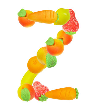alphabet from fruit, the letter   Z…