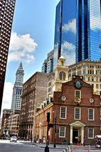 A Colorful And Stylized Image Of Downtown Boston