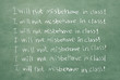 old chalkboard with I will not misbehave in class written on it