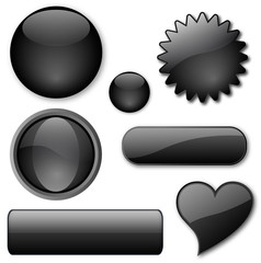 miscellaneous black buttons