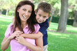 © Stephen Coburn - A mother and son having fun while playing in the park