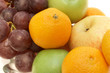 Fruit allsorts with apples, oranges and grapes