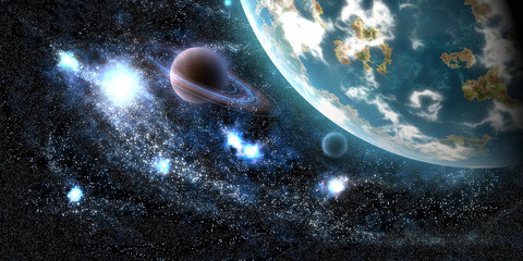 Wall Mural - earth, planet, cosmos, galaxy, astronomy
