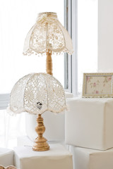 Wall Mural - a couple of decorative lace romantic lamps