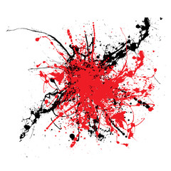 Poster - Ink splat two color tone ideal background or icon