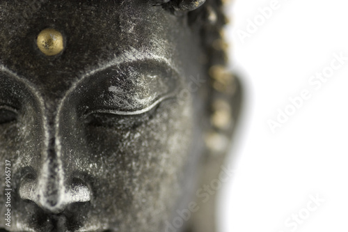 Fotomural statue de bouddha sur fond blanc