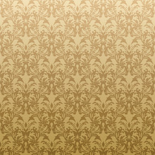 Floral Inspired Gothic Repeat Wallpaper Design In Gold