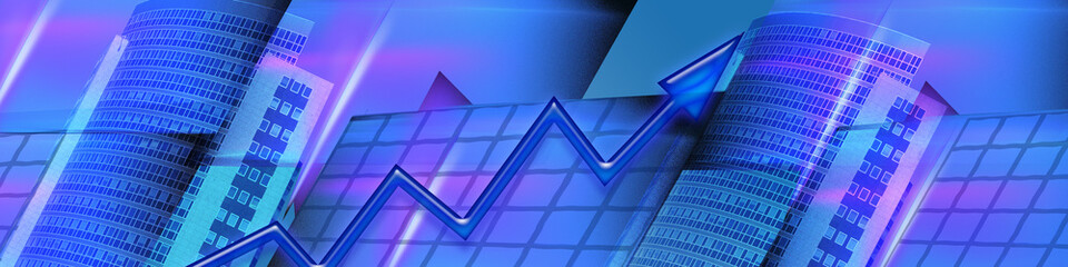 Wall Mural - Banner Business and increasing financial results