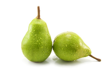 two pear isolated on white background