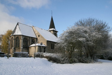 Eglise sous la neige