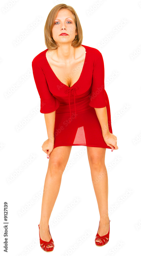 young lady would you pull down your dress Elegant Fashion Woman Pulling Her Dress Stock Photo 59961886