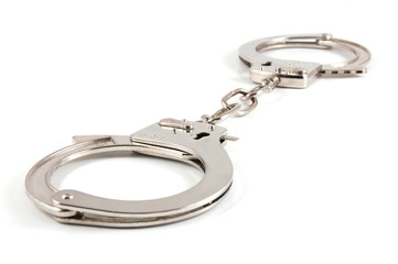 simple Handcuff isolated on a white background.