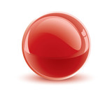 3d vector red sphere