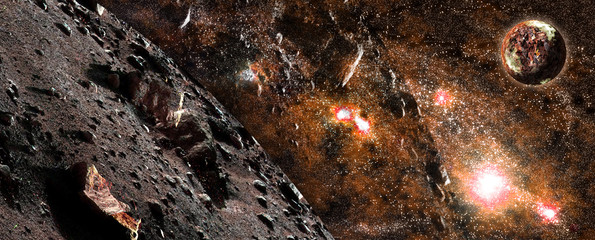 Wall Mural - space, cosmos, galaxy, planet, asteroid, star