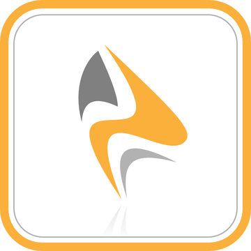 Vector abstract internet icon. Orange set. Simply change.