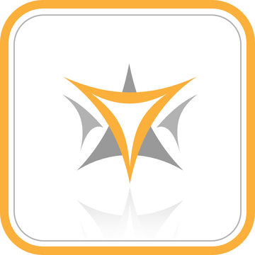 Vector abstract internet icon. Orange set. Simply change.