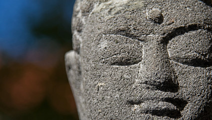 Stone Buddha Close-Up in the sun