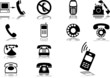 Set icons. Phones and cellphones