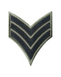 Army stripes replica - isolated cloth badge on white background