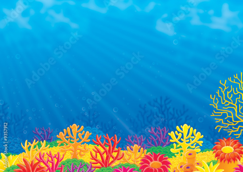 Wasserabweisende Stoffe - Coral reef (von Alexey Bannykh)