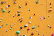 Close up of a bouldering wall for climbing