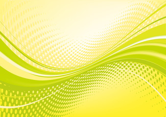 Wall Mural - Yellow abstract techno background