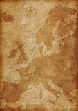 Fototapeta Mapy - old dirty crushed Europe map illustration