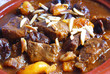Moroccan beef stew with plums and dried apricots