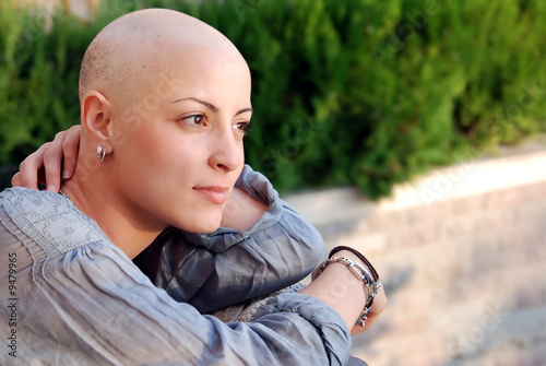 Fotografie, Obraz Cancer survivor is concerning about her future