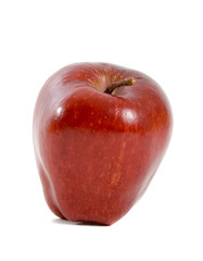 Red delicious apple isolated over white background