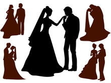 Bride And Groom Silhouettes