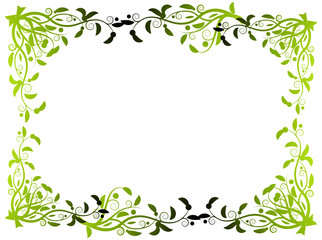 Abstract floral frame