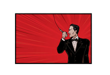 Announcer from olden days.
