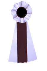 brown and white ribbon award or prize