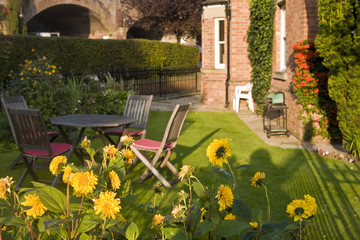 Relaxing backgarden for summer days