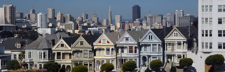 Painted Ladies Victorian houses, Alamo Square, San Francisco