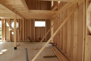 construction d'une maison en bois