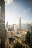 Fototapeta  - Clear view over business district of HongKong