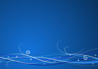 Sticker - Blue Christmas background