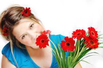 red flower power girl 2