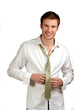 businessman dressed in  shirt and  tie