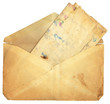 Stained vintage letter and envelope. Room for your own text.