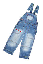 Children's Wear - Jean Overalls Isolated Over White Background
