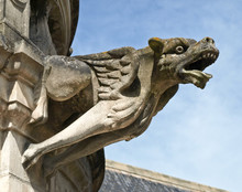Terrible Gargoyle On A Cathedral In France