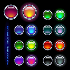 neon buttons