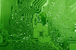 Green circuit board.