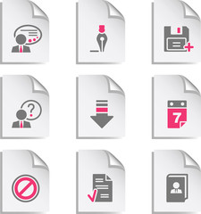 Sticker - Gray document web icon, set 2