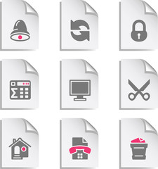 Sticker - Gray document web icon, set 7